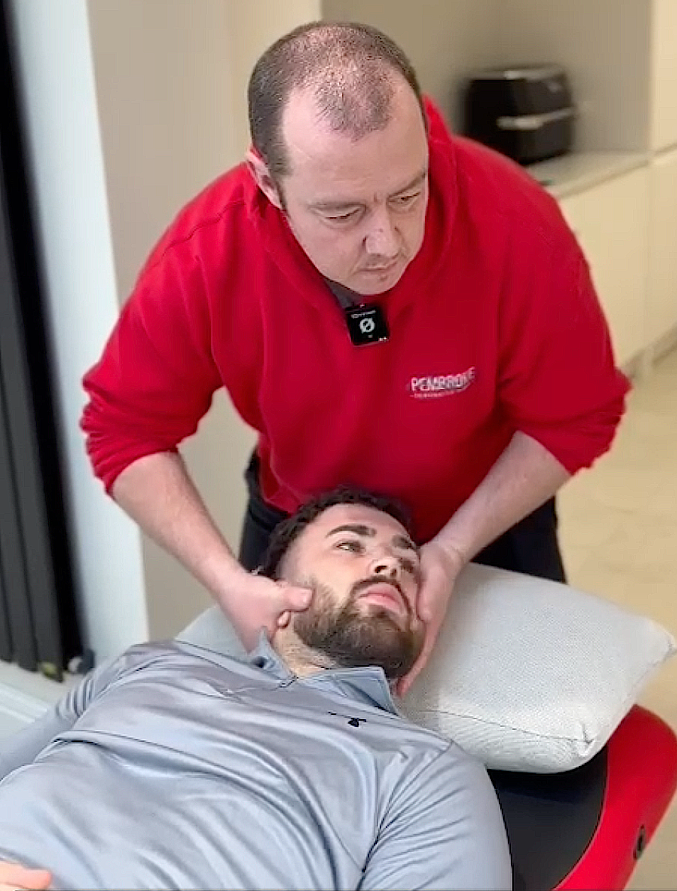 Stephen fellows with a patient